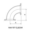 NW25 90° Elbow Drawing