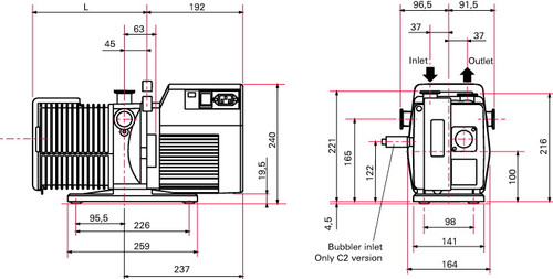 Pfeiffer / Adixen 2015SD 10.6 CFM Two-Stage Rotary Vane Vacuum Pump