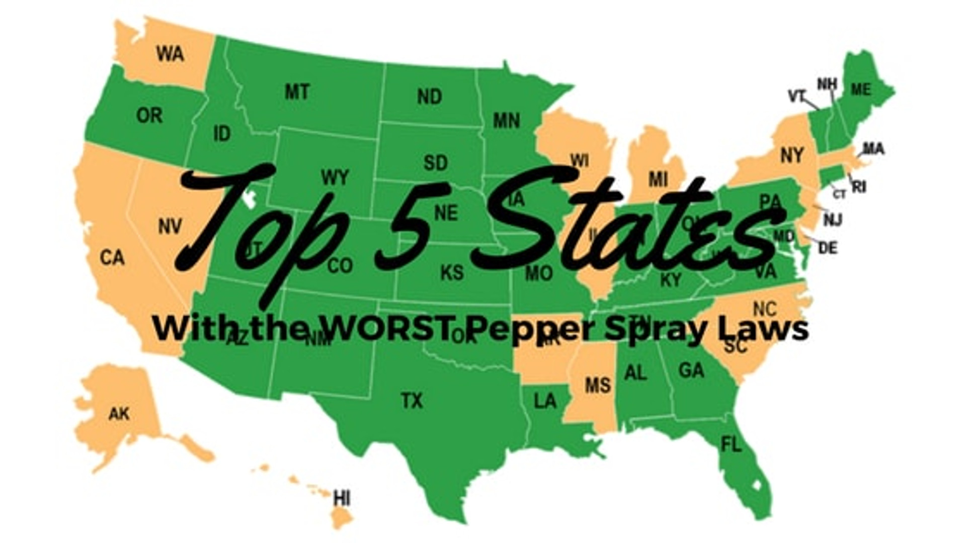 Top 5 States With the Worst Pepper Spray Laws Stun & Run Self Defense