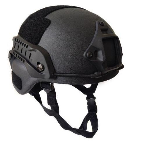 Level IIIA MICH Ballistic Helmet Black Side View