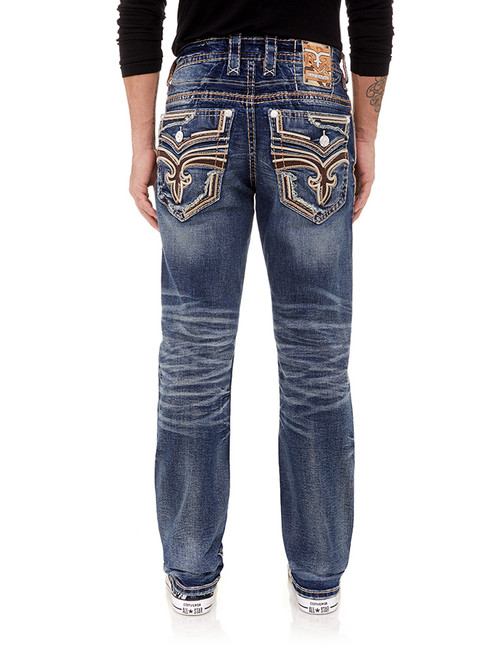 rock revival men's straight jeans