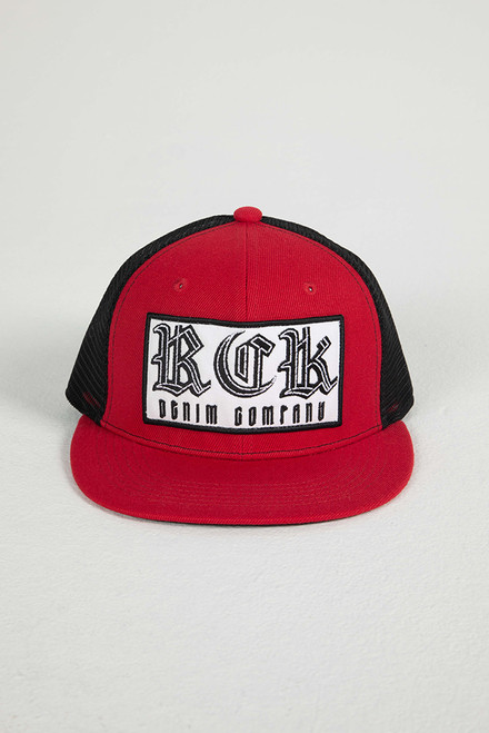 HTS1036 RCK WHITE DECAL PATCHSNAPBACK HAT