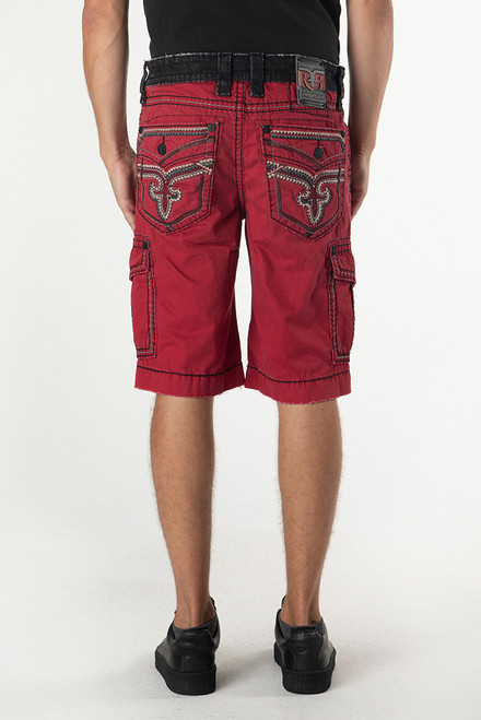 RED CARGO SHORT