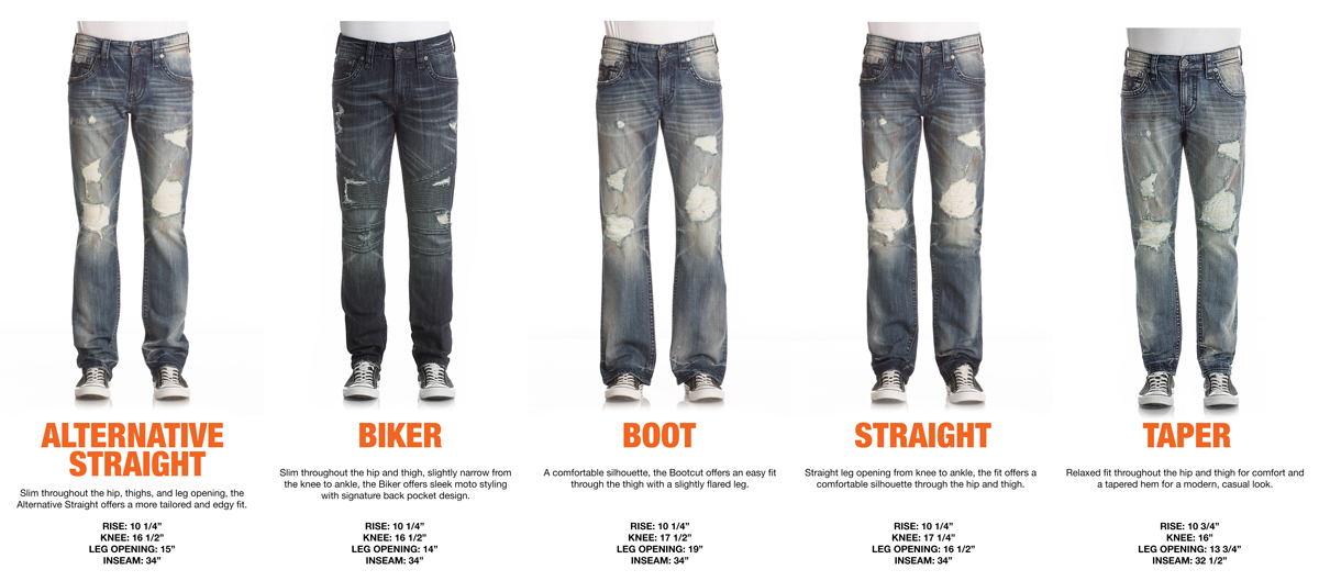 Rock Revival Size Chart