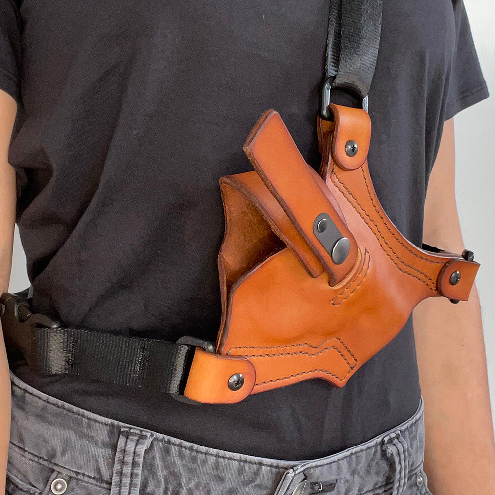 Leather Chest Holster for Revolvers