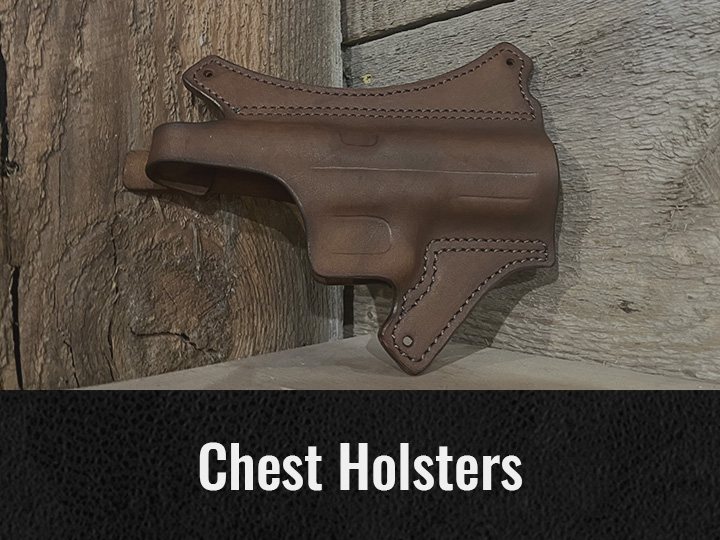 Leather Chest Holster for Revolvers with Thumb Break - Paradise Valley  Leather