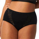 2 Slip donna maxi vita bassa lati alti con inserti in pizzo CHIC MAXI SLOGGI