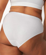 2 Slip Donna Sloggi In Cotone Con Inserti In Pizzo a Tema Floreale