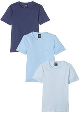 3 Pezzi Maglia Bambino Girocollo Mezza Manica Navigare 13010 in Caldo Cotone