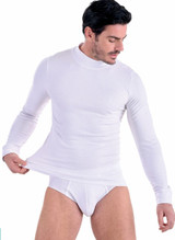 Maglia Lupetto Uomo Manica Lunga  in Caldo Cotone Navigare 115