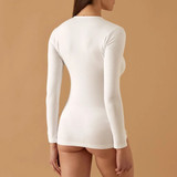 Maglia Donna Manica Lunga Girocollo in Cotone Elasticizzato JADEA 4055