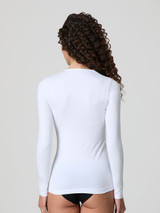 Maglia Donna Manica Lunga Girocollo in Cotone Elasticizzato JADEA 4055
