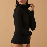 Maglia Donna Dolcevita Manica Lunga in Modal e Cashmere Jadea 4066