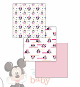 Set da 3 pezzi Quadrato Ellepi Disney in cotone garzato Fantasie Minnie e Mickey