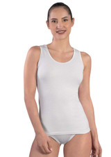 Canotta Donna Mabrat MMDF291 Spalla Larga in Caldo Cotone con Bordino in Raso - Made in Italy