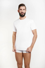Maglia Uomo Mezza Manica Girocollo Nottingham TM16 Esterno Lana Interno Cotone
