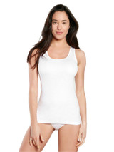 Canotta Donna Nottingham VL1111 Spalla Larga in Cotone Caldo con Bordo in Raso