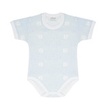 2 Body Neonato Neonata Mezza Manica Fantasia Ellepi in Caldo Cotone Interlock
