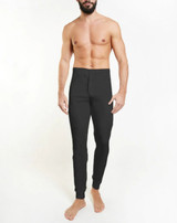 Mutanda Uomo Nottingham PL110 Nero Gamba Lunga in Caldo Cotone