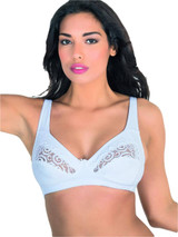 Reggiseno Aris Lucia in Microfibra Inserti in Pizzo Senza Ferretto - Coppa C