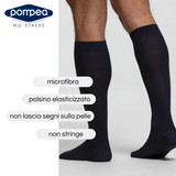 3 Paia Calzino Uomo Lungo Pompea in morbida Microfibra in  piquet