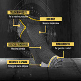 WRK-03 12 Paia Fantasmino da lavoro Termico antinfortunistico Tallone rinforzato