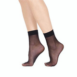 10 PAIA CALZINO ELASTICIZZATO DONNA 10 DEN CON BORDO COMFORT E PUNTA NUDA