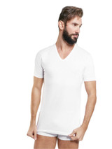 T-Shirt Uomo Mezza Manica Scollo a V Nottingham T41VC in Cotone Pettinato