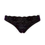 6 Slip Brasiliana Donna in Cotone Bielastico con Inserti in Pizzo Cotonella GD170