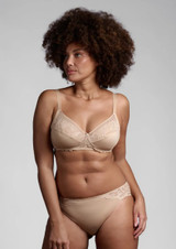 Slip Donna Midi Lepel 463 Allure in microfibra con pizzo