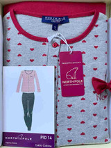 NORTH POLE Pigiama Donna PID14 Invernale Manica Lunga in Caldo Cotone