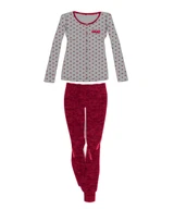 NORTH POLE Pigiama Donna PID14 Invernale Manica Lunga in Caldo Cotone