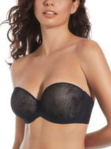 SELENE Reggiseno senza spalline,con ferretto,coppa imbottita,con incrocio di tulle (Coppa C) Vilma