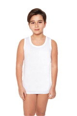 6 Pezzi Canotta bambino NOTTINGHAM VL701R spalla larga in cotone