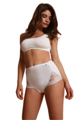 6 Slip Culotte Donna in Cotone Elasticizzato con pizzo al girogamba Snelly S401