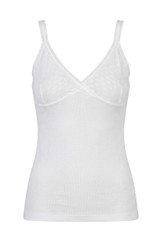 Esse Speroni Canotta Donna spalla stretta in puro cotone e motivo ricamato 227