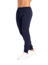 BeBoard Pantalone Lungo Uomo Invernale 9117 basic cotone interlock con polsini