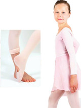 4 Collant Danza Convertibili Bambina 50Den in Microfibra Aquilone