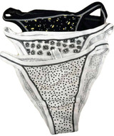 12 Tanga Slip Donna Cotonella in Cotone Bielastico Fantasia Assortite