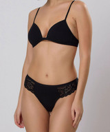 6 Brasiliana Slip Donna Jadea in cotone modal e pizzo 516