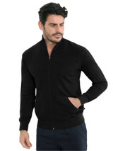 Enrico Coveri EA9303 Felpa Uomo Zip Invernale Collo Alto Cotone Garzato