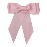 5 Fiocchi per Grembiule Scuola Ementare e Asilo in raso con bottone a clip