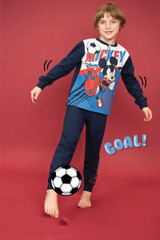 Pigiama bambino lungo invernale Topolino in cotone Caldo DY40G7411 Collo Bottoni Pigiama bambino lungo invernale Topolino in cotone Caldo DY40G7411 Collo Bottoni