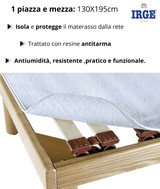 Coprirete 1 piazza e mezza in fibra di poliestere trapuntato Irge made in Italy