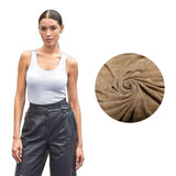 Canotta donna spalla larga in costina elasticizzata  lamè 12202 MYSUBLYME