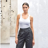 Canotta donna spalla larga in costina elasticizzata  lamè 12202 MYSUBLYME