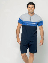 Pigiama Uomo Estivo Corto in Cotone LP1190 LOTTO – Fresco e Traspirante