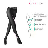 Claravida Collant Donna preventivo Compressione Graduata 140 Denari 18-20 mmHg