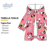 Accappatoio bambina in microfibra Minnie WB7032 Ellepi