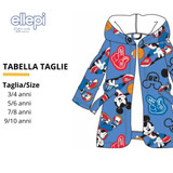 Accappatoio bambino in microfibra Mickey WB7033 Ellepi